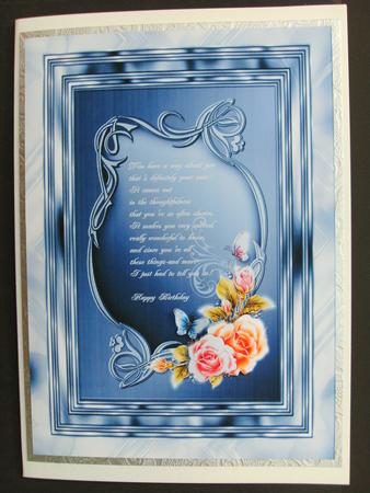 A4 Roses Birthday Verse by Christine Sutton