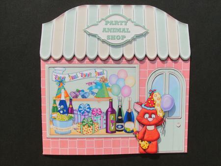 Party Animal Shop Quick Shape Card & Decoupage by Christine Sutton