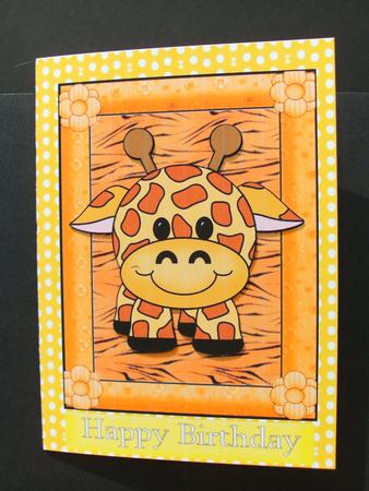 Little Baby Giraffe A5 Card by Christine Sutton