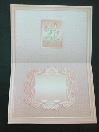 Peach Lily Spray A5 Landscape Insert by Christine Sutton
