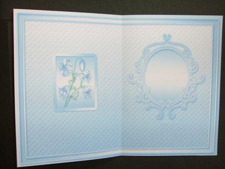 Blue Lily Spray A5 Portrait Insert by Christine Sutton