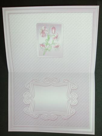 Pink Lily Spray A5 Landscape Insert by Christine Sutton