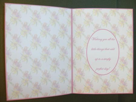 Mixed Florals Insert with Birthday Verse by Christine Sutton