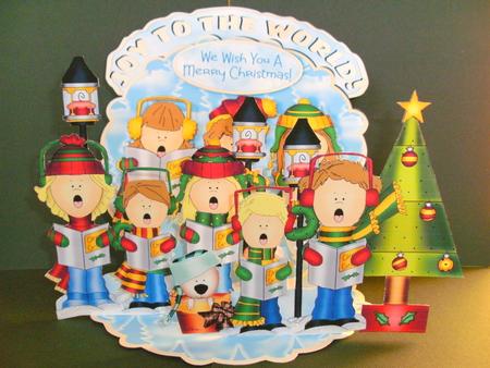 Giant Easel Tableau 3D Card Kit - Carol Kids by Christine Sutton