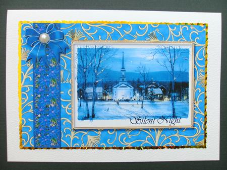 Silent Night with Poinsettia by Christine Sutton