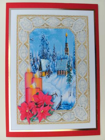 Winter Scene with Poinsettias by Christine Sutton