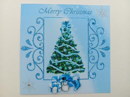 6x6 Christmas Tree in Blue by Christine Sutton