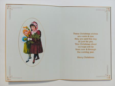 Vintage Christmas Message Insert by Christine Sutton