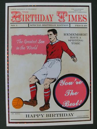 Retro Footballer (son's Birthday) - A5 by Christine Sutton