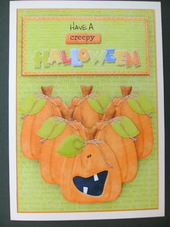 Have a Creepy Halloween A5 Card Front with Decoupage by Christine Sutton