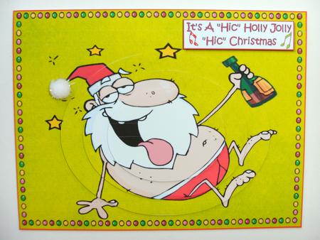 Santa's Been Hitting the Booze Oval Pyramid by Christine Sutton