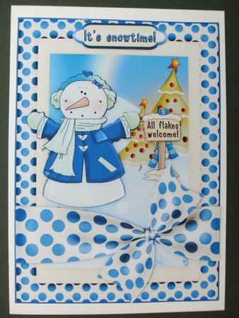 Our Snowflake Friend A4 Card Front by Christine Sutton
