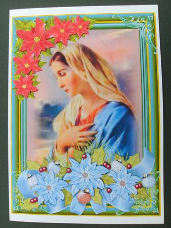 Christmas Mother Card Front by Christine Sutton