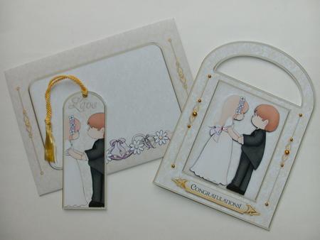 Wedding Day Couple - Gift Bag Pocket Card Kit by Christine Sutton