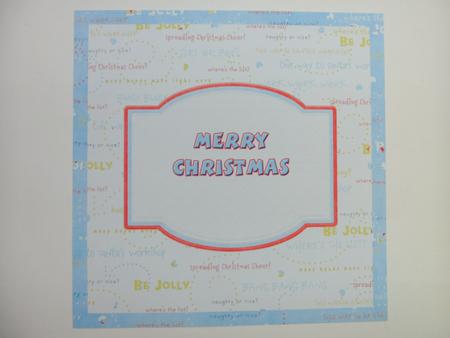 Insert for Candy Cane Elf Spread the Cheer 8x8 Card Front by Christine Sutton