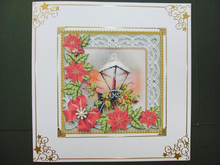 Lantern Green Poinsettia 3D Decoupage Step by Step by Christine Sutton