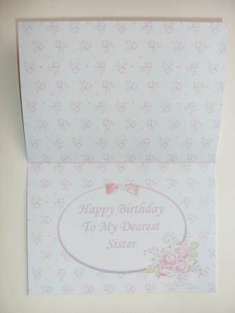 Insert Happy Birthday Dearest Sister by Christine Sutton