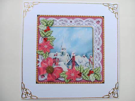 Rooftops Red Poinsettia 3D Decoupage Step by Step by Christine Sutton