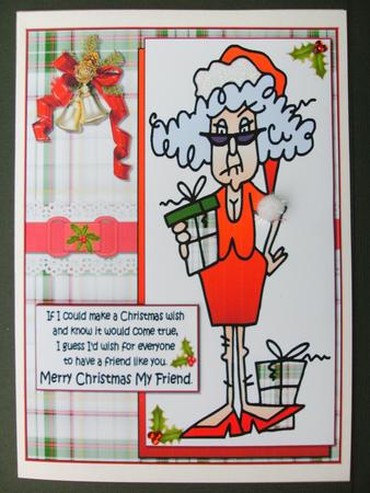Stella Says Merry Christmas My Friend Quick Card by Christine Sutton