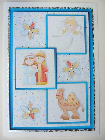 When Jesus Was Born Three Square Quick Card by Christine Sutton