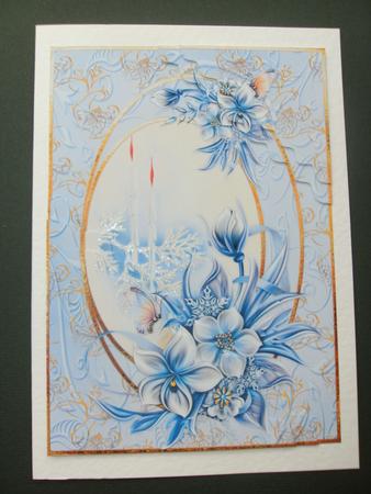 Christmas Candles and Flowers by Christine Sutton