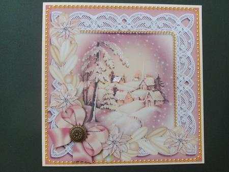 Snowy Village Bronze 8in Decoupage Step by Step by Christine Sutton