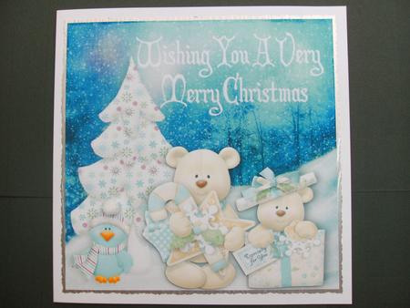 Little Bears with Cute Little Bird and Presents by Christine Sutton