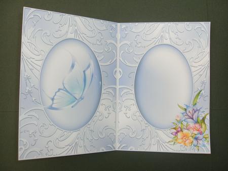 Insert to Powder Blue Floral Card Front by Christine Sutton