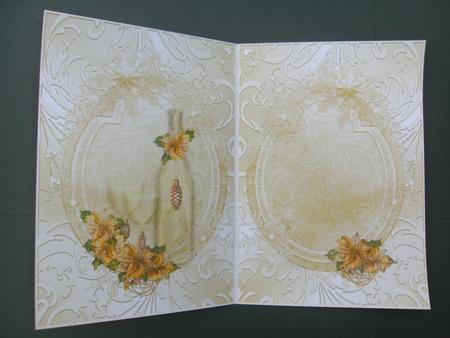 Insert to Golden Poinsettia Card Front by Christine Sutton