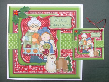 Christmas Baking Square Layered Card Topper by Christine Sutton