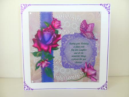 Birthday Lace and Roses by Christine Sutton