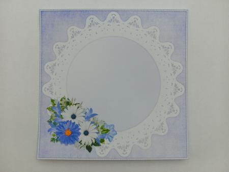 8x8 Vintage Girl with Bows and Flowers Insert Plate by Christine Sutton
