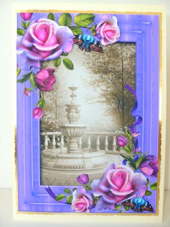 Purple & Pink Rose Fountain by Christine Sutton