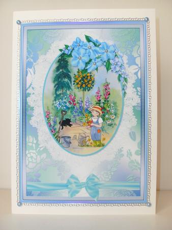 Doing the Gardening Step by Step Decoupage Topper by Christine Sutton