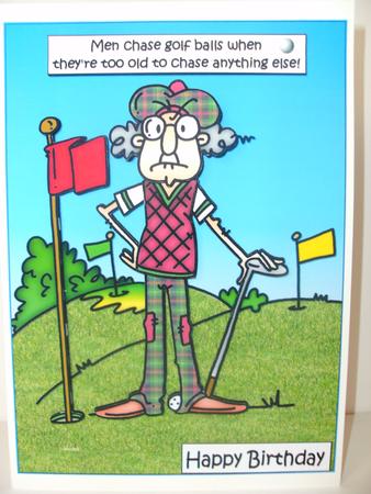 Gus Chases Golf Balls by Christine Sutton
