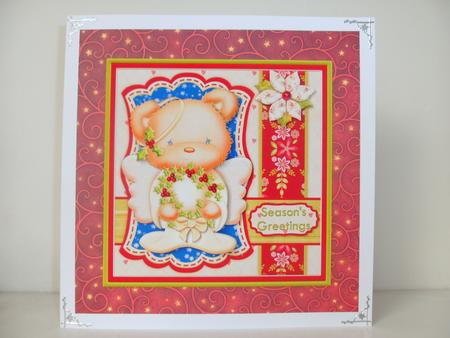 Christmas Angel Bear Topper & Decoupage by Christine Sutton