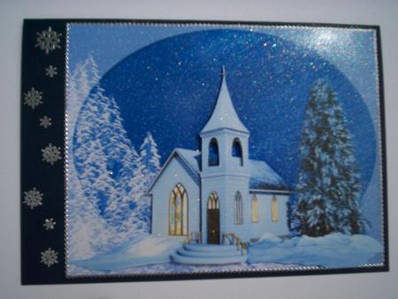 Christmas Winter Scene by Christine Sutton