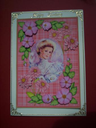 Pretty Woman Decoupage Topper by Christine Sutton