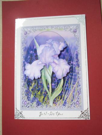 Step by Step Happy Birthday with Sympathy Lavender and Iris by Christine Sutton