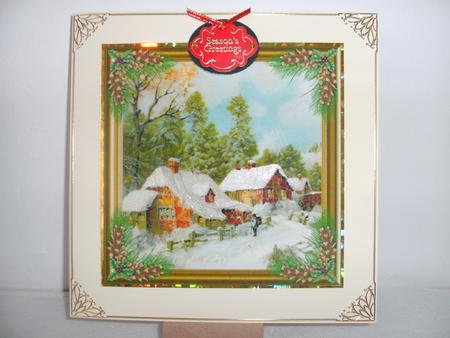 Snow is Falling Christmas Vintage Topper by Christine Sutton