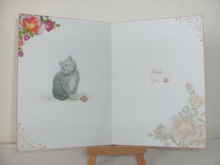 Little Kitten Thank You Insert by Christine Sutton