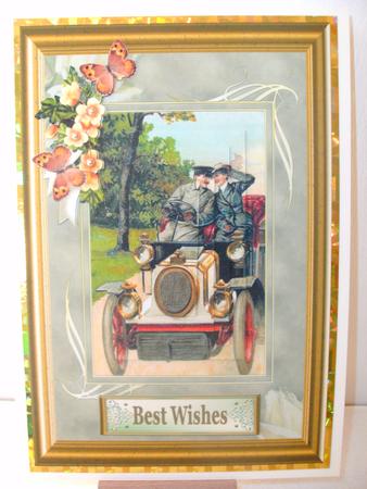 A Day Out in the Country Pyramid Card Front by Christine Sutton