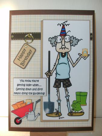 Gus Gets Down and Dirty Quick Card by Christine Sutton