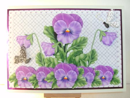 Lilac Pansy Topper 1 by Christine Sutton