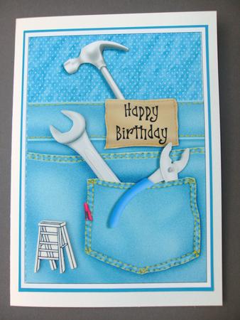 Denim Pocket Card Front by Christine Sutton