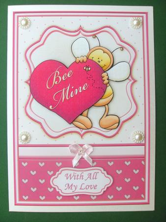 Bee Mine Valentine's Day Topper & Decoupage by Christine Sutton