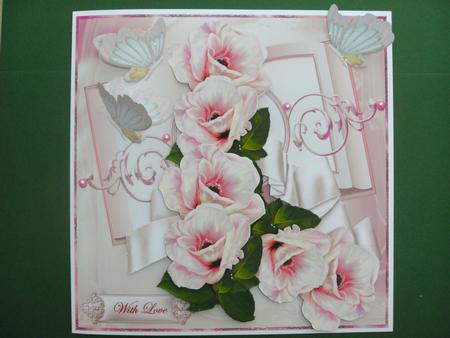 Mini Kit Pink Roses Topper by Christine Sutton