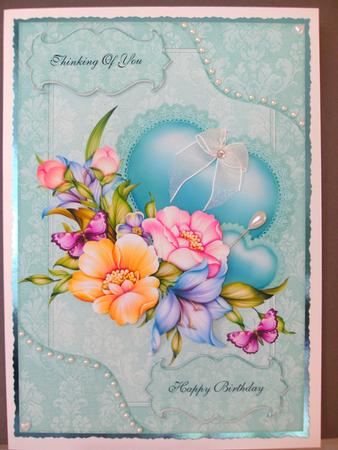 Floral Card Front Mothers Day, Birthday by Christine Sutton