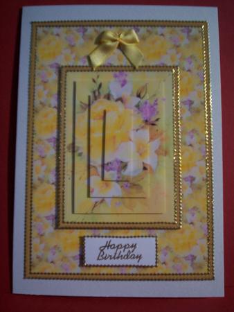 Floral Bouquet Card Front by Christine Sutton