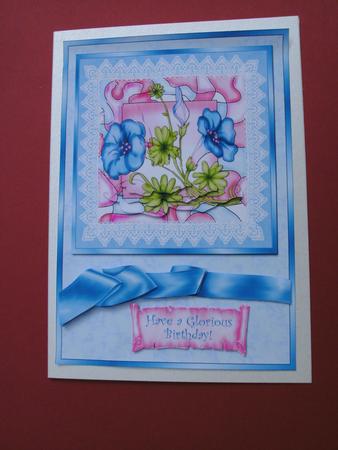 Morning Glory & Lace with Ribbon Puddle & Butterfly Pyramid by Christine Sutton